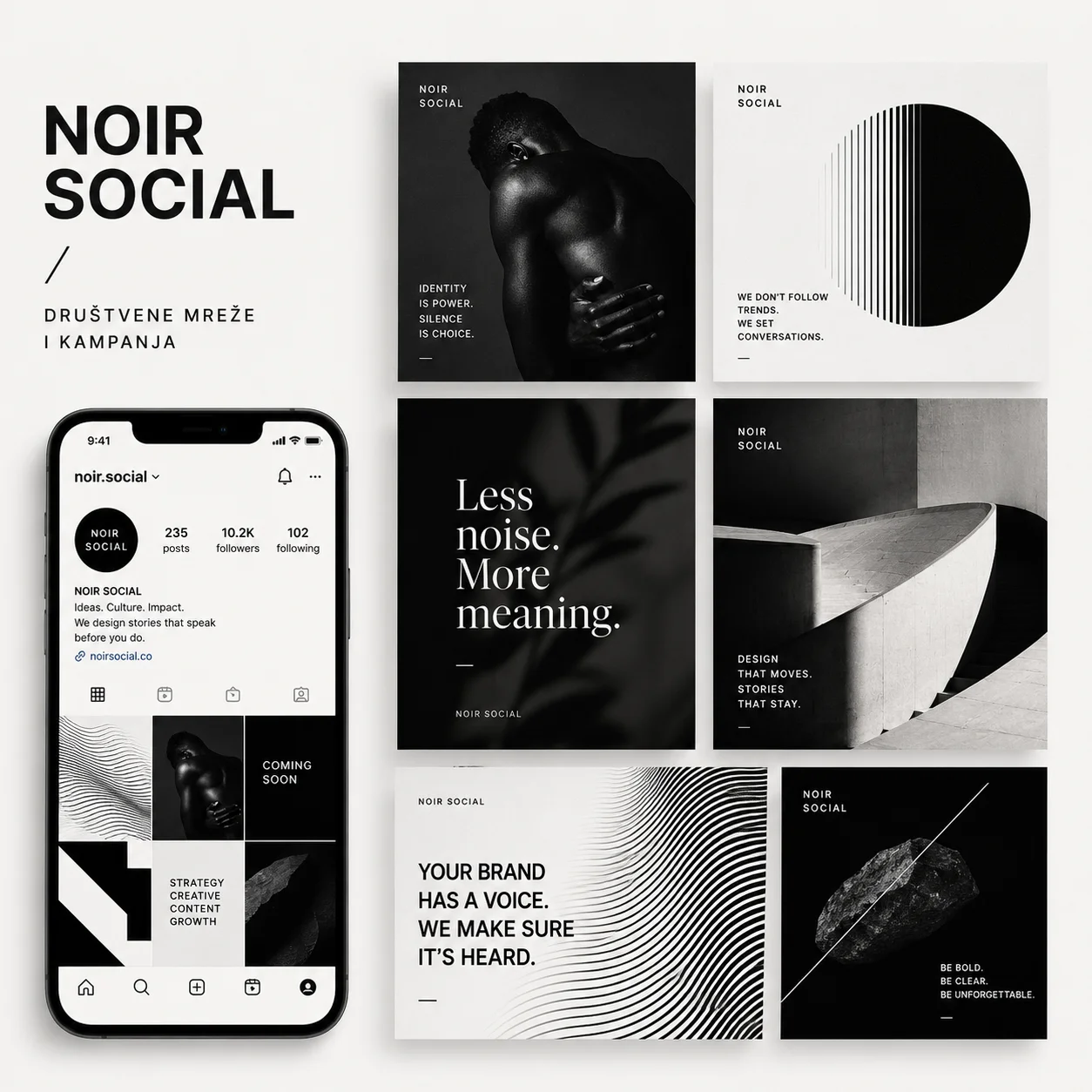 Noir Social dizajn za društvene mreže