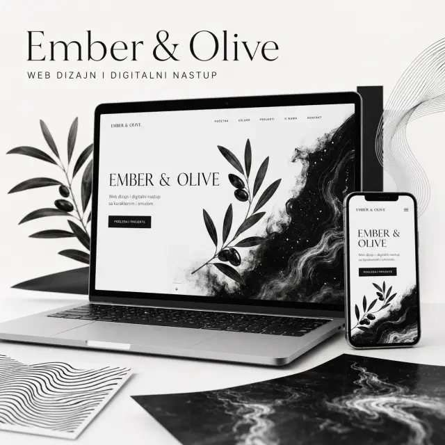 Ember and Olive web dizajn projekta